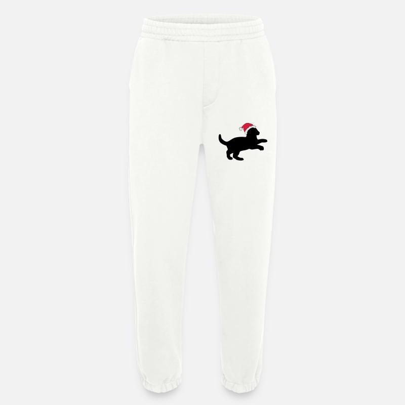 Kätzchen in einem Weihnachts-Hut. - Heavyweight Jogginghose - made by SPREAD  - OFF WHITE