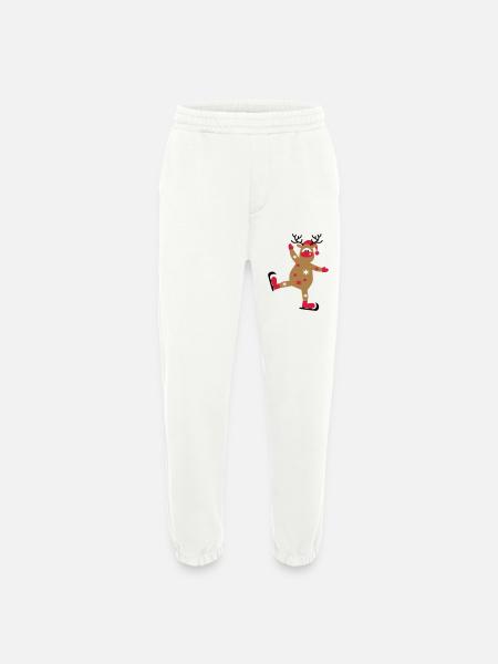 christmas - Heavyweight Jogging Pants - made by SPREAD  - OFF WHITE