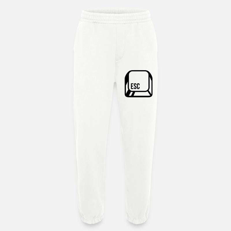 Computer button - Heavyweight Jogging Pants - made by SPREAD  - OFF WHITE