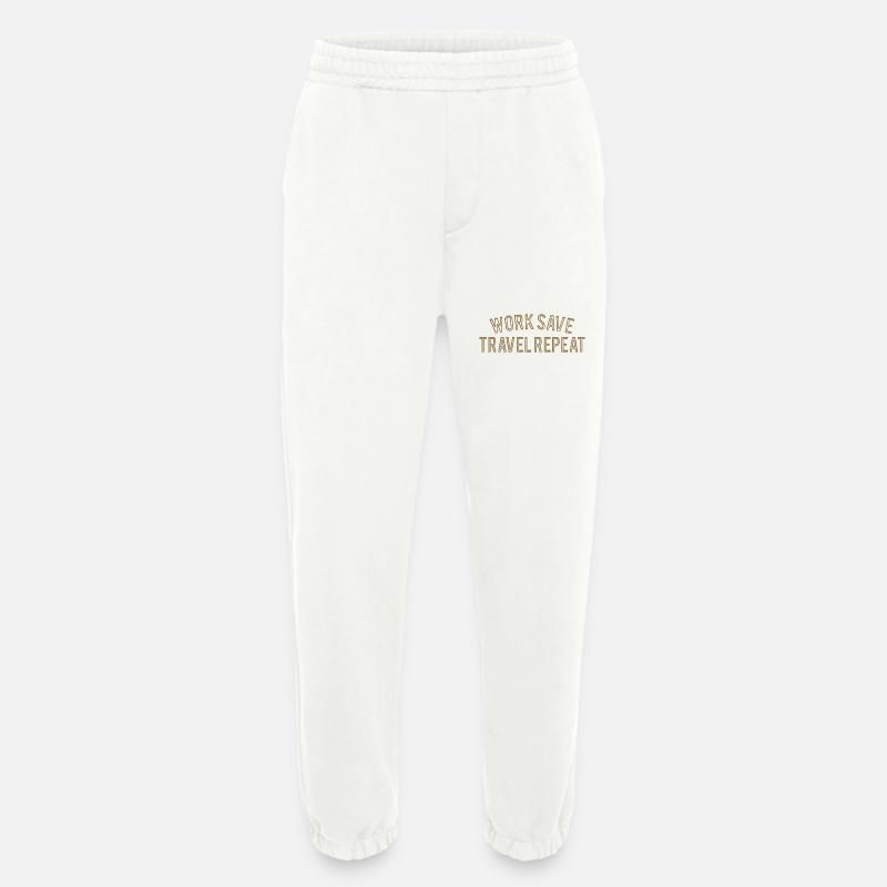 Work Save Travel Repeat - Heavyweight Jogginghose - made by SPREAD  - OFF WHITE