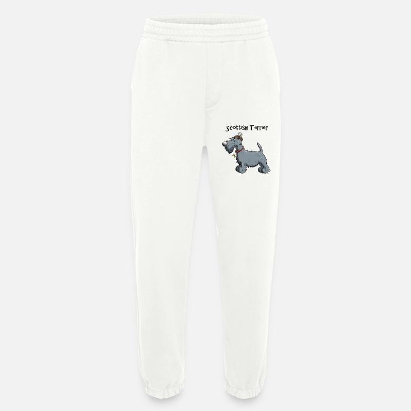 Silvius der Scottish Terrier - Heavyweight Jogginghose - made by SPREAD  - OFF WHITE