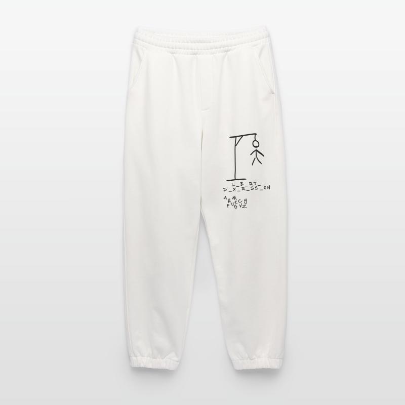 Pendu - Liberté d'expression Pantalon de jogging bio épais fabriqué en UE