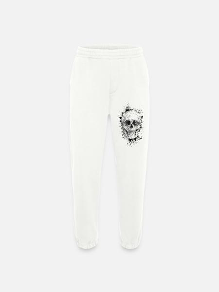 Crâne - Pantalon de jogging bio épais fabriqué en UE - OFF WHITE