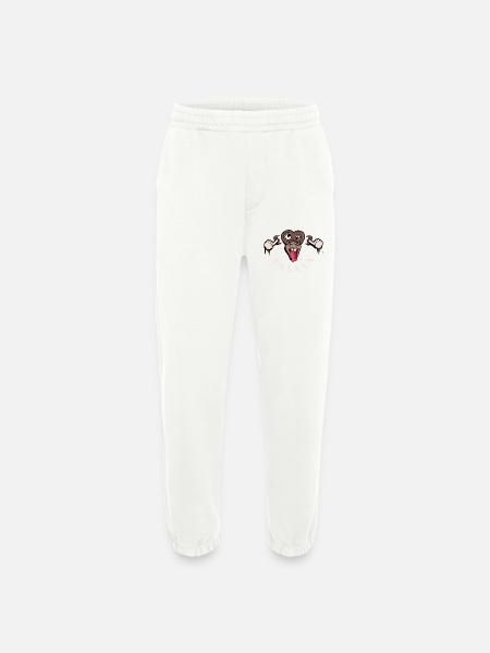 funny monkey lalala symbol illustration tongue - Heavyweight Jogging Pants - made by SPREAD - OFF WHITE