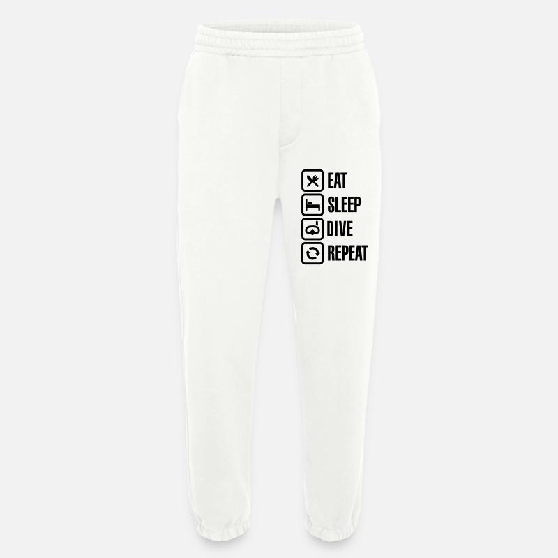 Eat Sleep Dive Repeat - Heavyweight Jogginghose - made by SPREAD - OFF WHITE