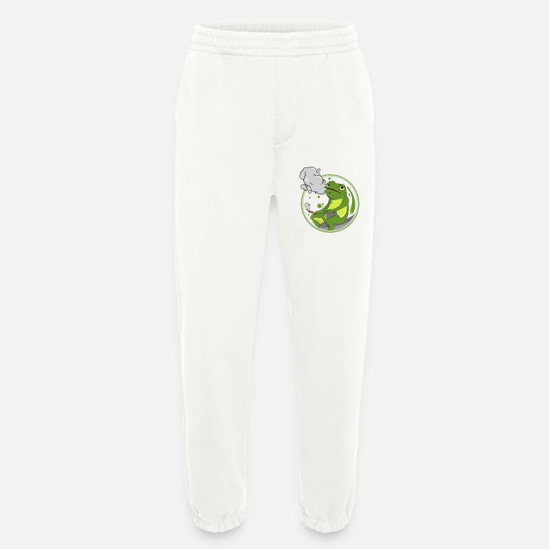 Frosch als Raucher mit Zigarre - Heavyweight Jogginghose - made by SPREAD  - OFF WHITE