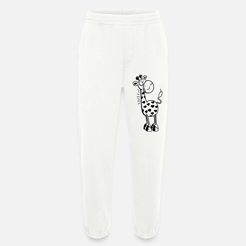 Herzliche Giraffe - Giraffen - Tiere - Comic - Heavyweight Jogginghose - made by SPREAD  - OFF WHITE