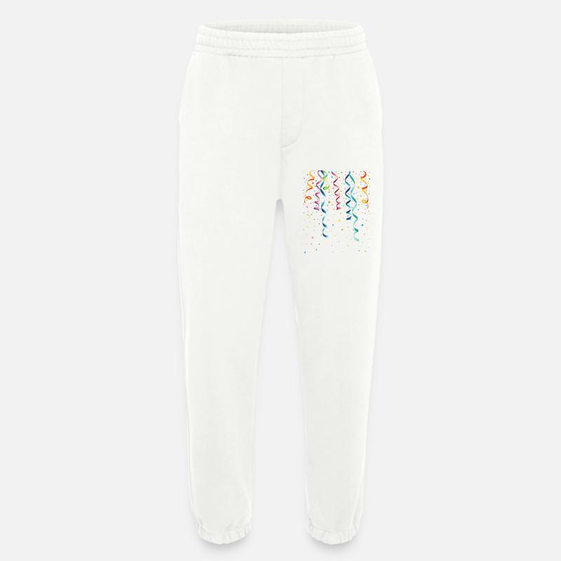 Silvester. Bunte Luftschlangen mit Konfetti. - Heavyweight Jogginghose - made by SPREAD  - OFF WHITE