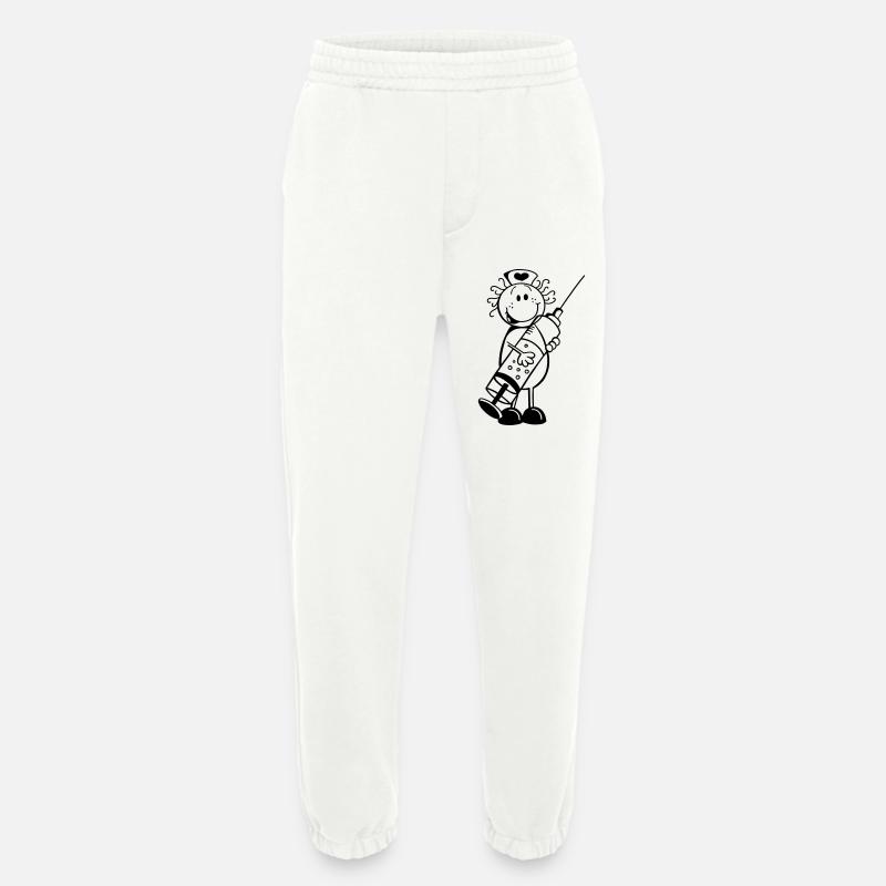Krankenschwester Strichmännchen - Geschenk - Heavyweight Jogginghose - made by SPREAD  - OFF WHITE