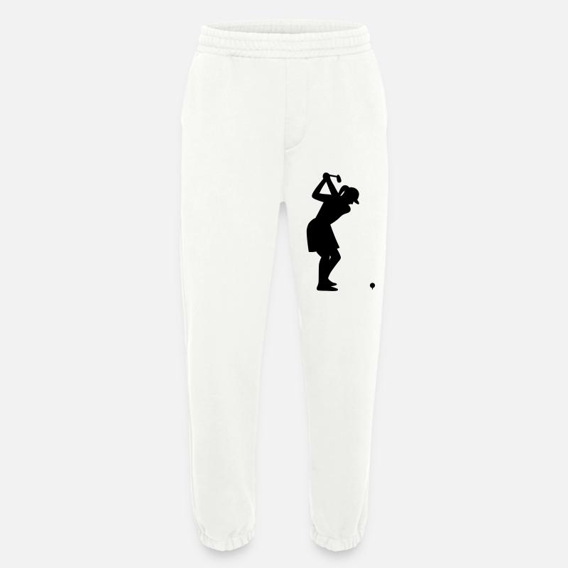 Golferin mit Golfball beim Abschlag - Heavyweight Jogginghose - made by SPREAD  - OFF WHITE
