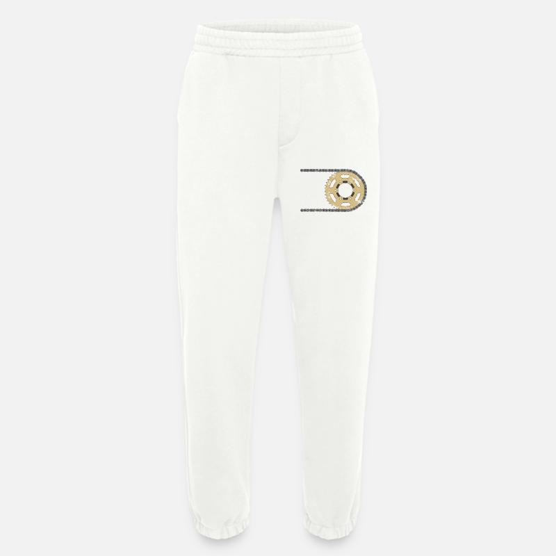 Fissures composites de chaîne de pignon - Pantalon de jogging bio épais fabriqué en UE - OFF WHITE