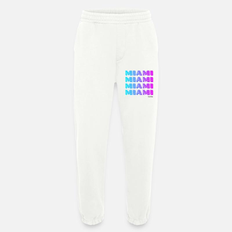 Miami Neon Gradient Muster - Heavyweight Jogginghose - made by SPREAD  - OFF WHITE
