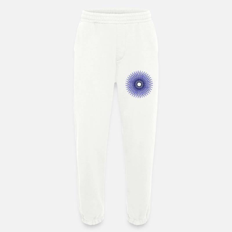 Blauer Radialstern Muster - Heavyweight Jogginghose - made by SPREAD  - OFF WHITE
