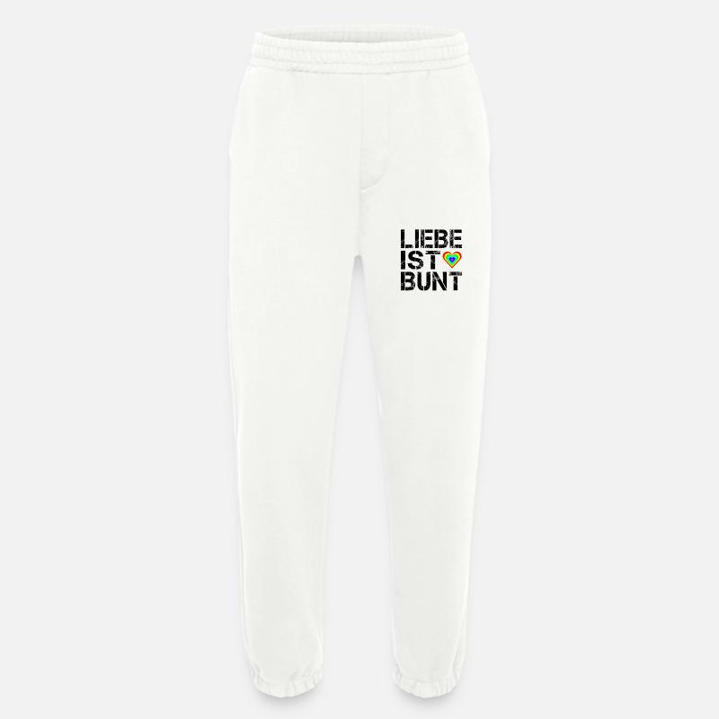 Liebe ist bunt. - Heavyweight Jogginghose - made by SPREAD  - OFF WHITE