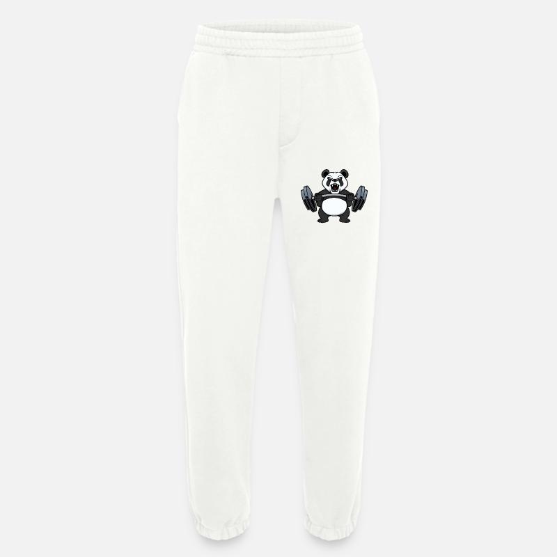 Bodybuilder weight training weights weights - Heavyweight Jogging Pants - made by SPREAD  - OFF WHITE