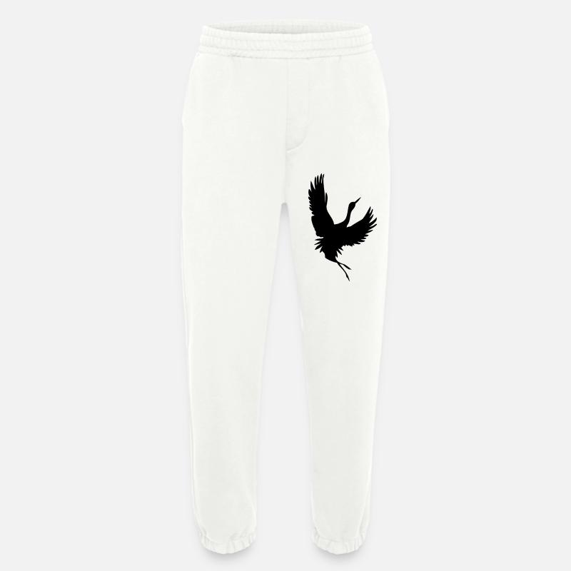 Kranich-Schattenfigur - Heavyweight Jogginghose - made by SPREAD  - OFF WHITE