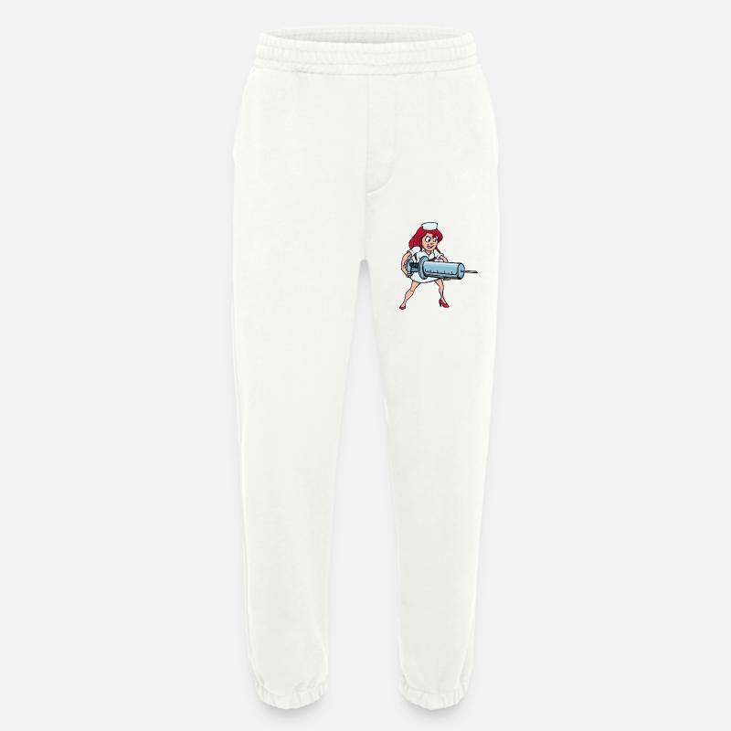 Krankenschwester Spritze Injektion Impfung Beruf - Heavyweight Jogginghose - made by SPREAD  - OFF WHITE