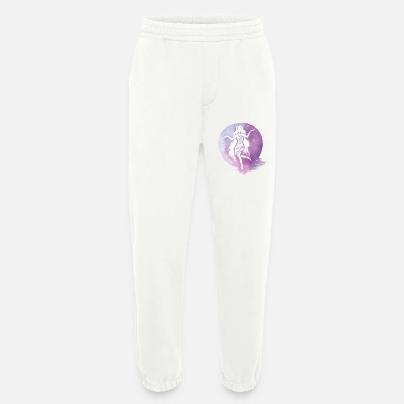 Silhouette de danseuse aquarelle violette - Pantalon de jogging bio épais fabriqué en UE - OFF WHITE