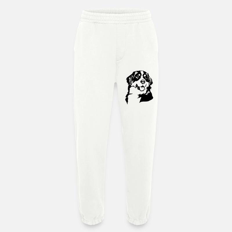 Berner Sennenhund Kopf - Heavyweight Jogginghose - made by SPREAD  - OFF WHITE