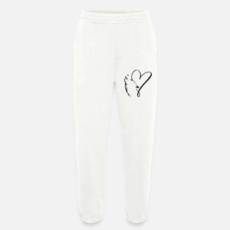 Wolf, Wölfin - Heavyweight Jogginghose - made by SPREAD  - OFF WHITE