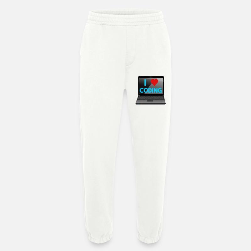 Programmation, programmeurs, informaticiens - Pantalon de jogging bio épais fabriqué en UE - OFF WHITE