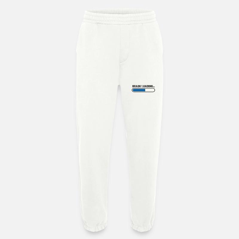 Brain at the Load – Loading Bar - Heavyweight Jogging Pants - made by SPREAD  - OFF WHITE