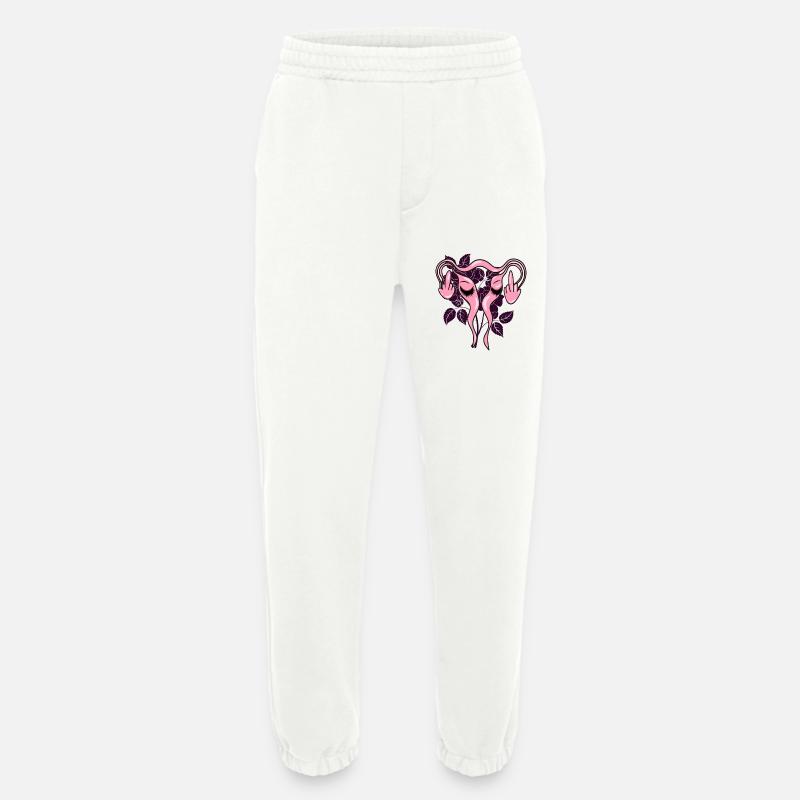 Mittelfinger Uterus Gebärmutter Pro-Choice - Heavyweight Jogginghose - made by SPREAD  - OFF WHITE