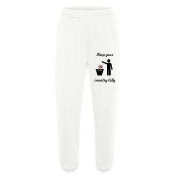 Socialism and Capitalism Funny - Heavyweight Jogging Pants - made by SPREAD  - OFF WHITE - Front