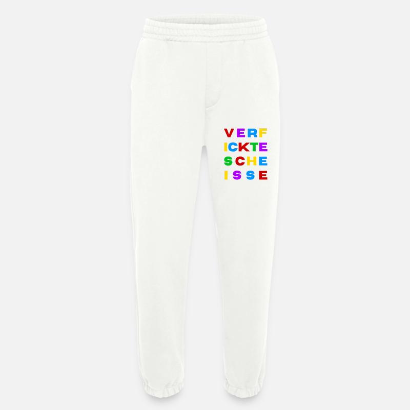 Verfickte Scheiße bunt - Heavyweight Jogginghose - made by SPREAD  - OFF WHITE