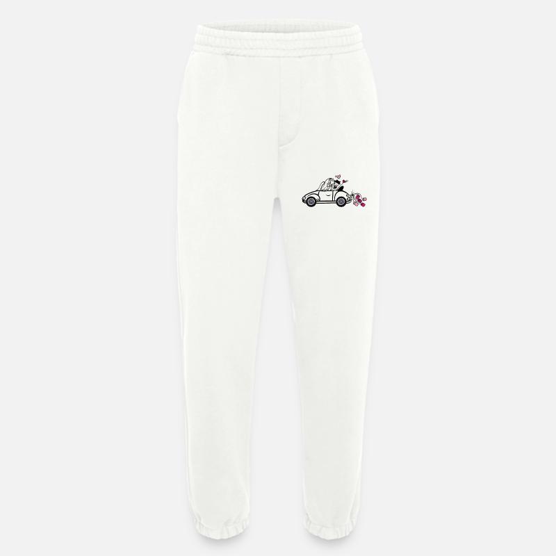Strichmännchen Hochzeit - Heavyweight Jogginghose - made by SPREAD  - OFF WHITE
