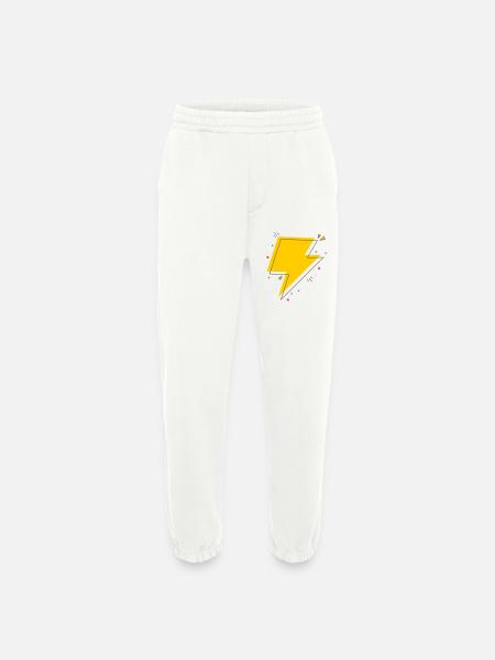 Dynamic Ray in Yellow and Black - Heavyweight Jogging Pants - made by SPREAD  - OFF WHITE