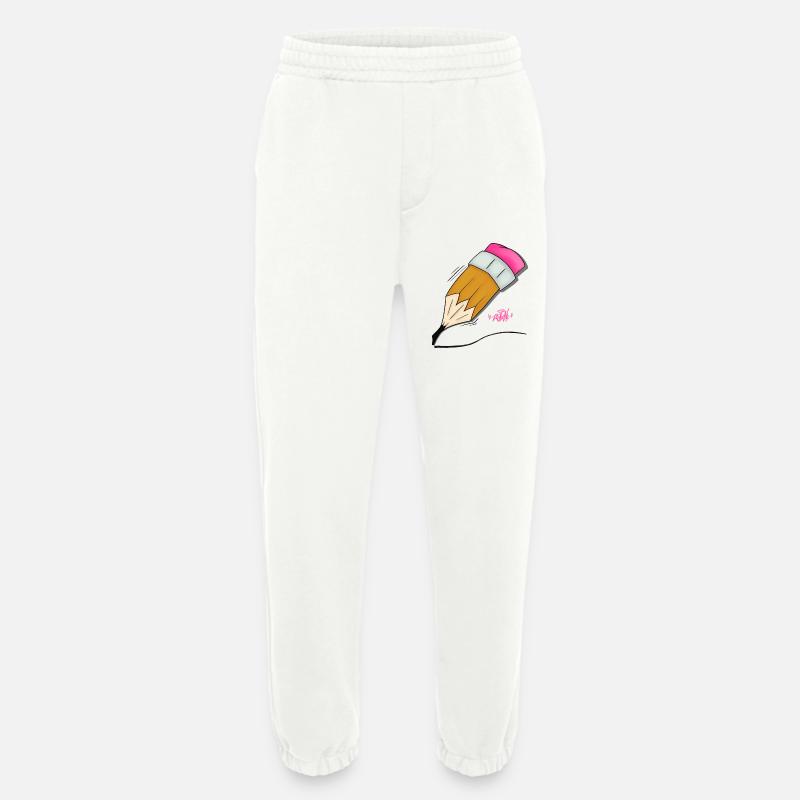 Buntstift Doodle Stil - Heavyweight Jogginghose - made by SPREAD  - OFF WHITE