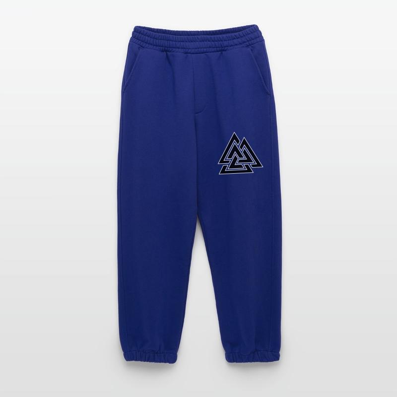 Triangular intertwined pattern Heavyweight Jogging Pants - made by SPREAD 