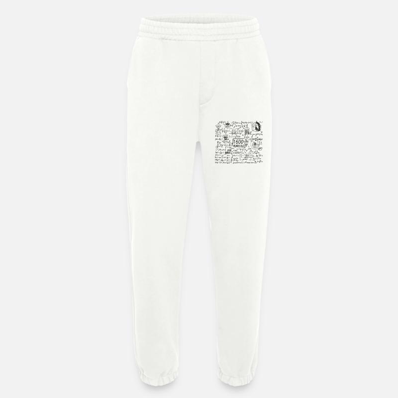 40 ans pour les profs de maths et les geeks en maths - Pantalon de jogging bio épais fabriqué en UE - OFF WHITE