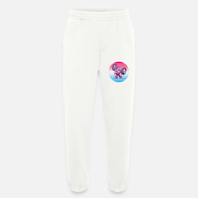 Hasen Bodybuilder Design - Heavyweight Jogginghose - made by SPREAD  - OFF WHITE