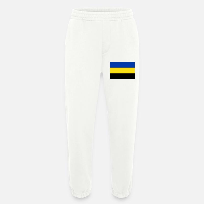 Drapeau de la Gueldre - Pantalon de jogging bio épais fabriqué en UE - OFF WHITE