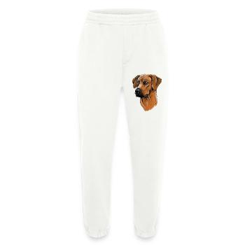 Rhodesian Ridgeback - Pantalon de jogging bio épais fabriqué en UE - OFF WHITE - Devant
