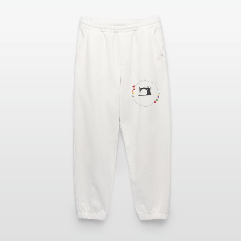 nostalgic stylized sewing machine with buttons Heavyweight Jogging Pants - made by SPREAD 