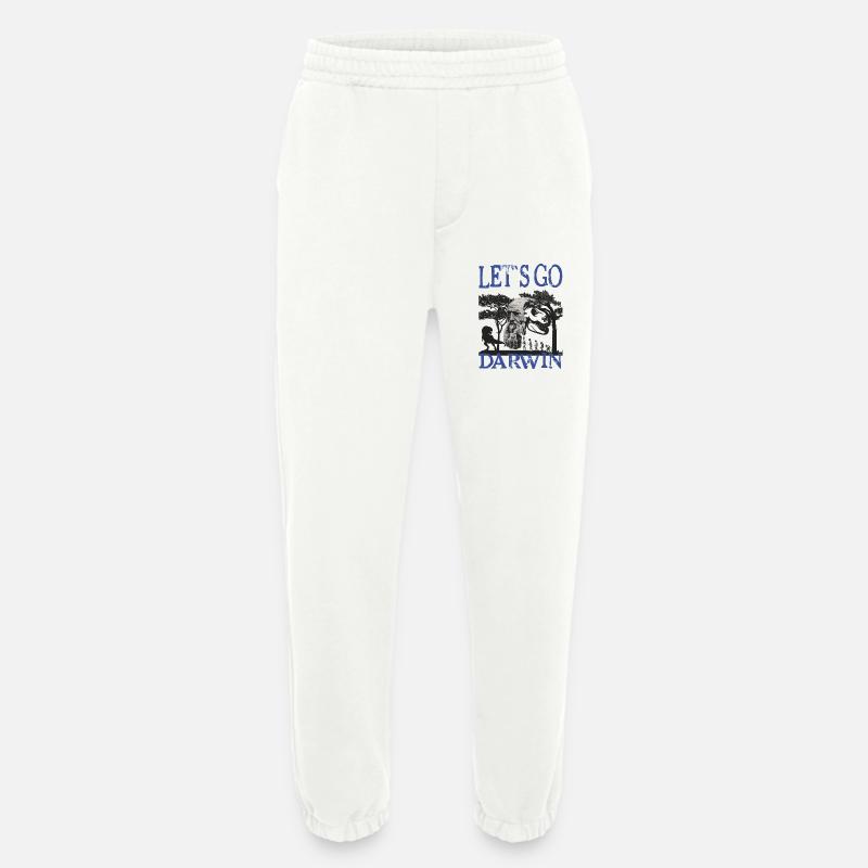 Charles Darwin Evolution textile Geschenkidee - Heavyweight Jogginghose - made by SPREAD  - OFF WHITE