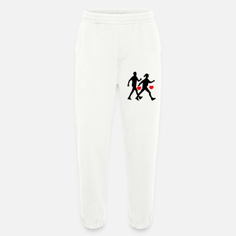 Zwei Wanderer mit Herz - Heavyweight Jogginghose - made by SPREAD  - OFF WHITE