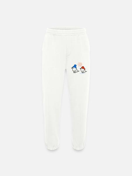 Sparrow, Sun, Spring - Heavyweight Jogging Pants - made by SPREAD  - OFF WHITE