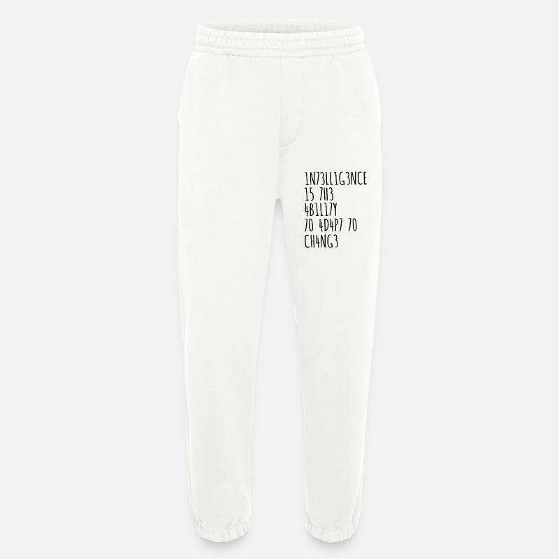 Intelligenz lustiger Spruch - Heavyweight Jogginghose - made by SPREAD  - OFF WHITE