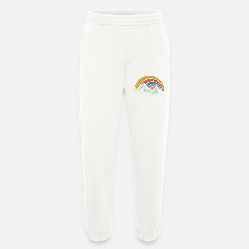 Retro Mountain Sunset Arc - Heavyweight Jogginghose - made by SPREAD  - OFF WHITE