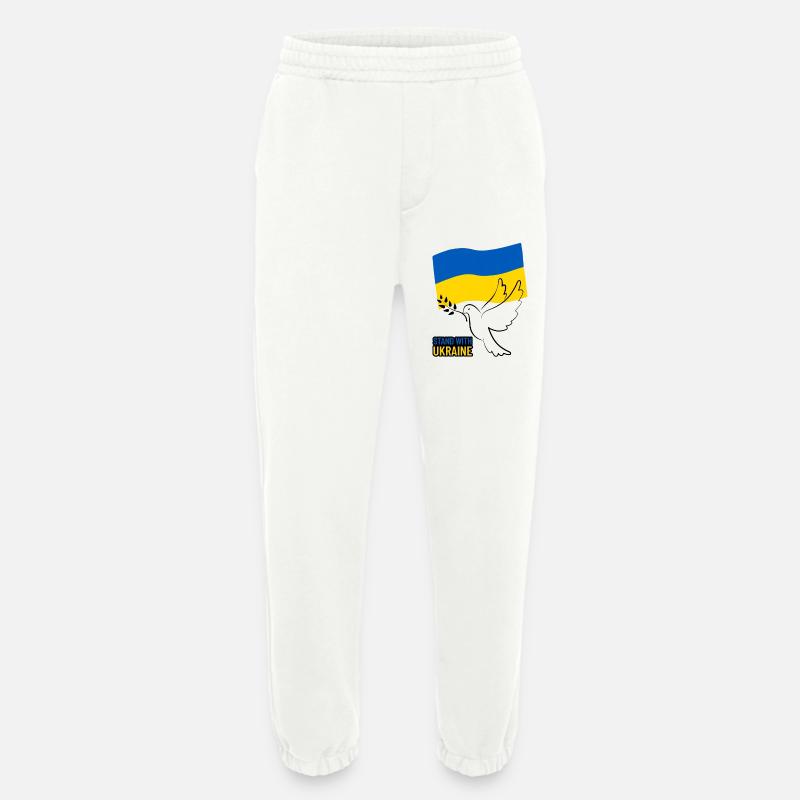 Ukraine Flagge mit Flügeldesign - Heavyweight Jogginghose - made by SPREAD  - OFF WHITE