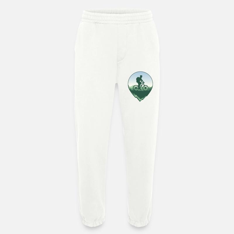 Mountainbiker vor Wald und Bergen - Heavyweight Jogginghose - made by SPREAD  - OFF WHITE