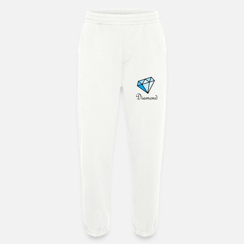 Blauer Geometrischer Diamant - Heavyweight Jogginghose - made by SPREAD  - OFF WHITE