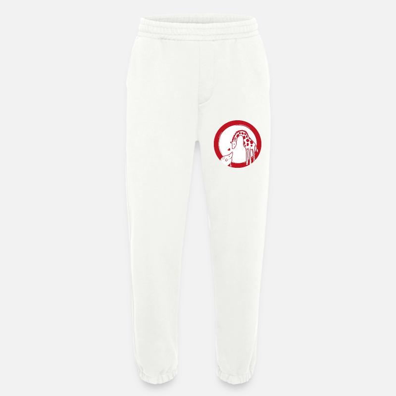 Giraffe und Igel Liebe - Heavyweight Jogginghose - made by SPREAD  - OFF WHITE