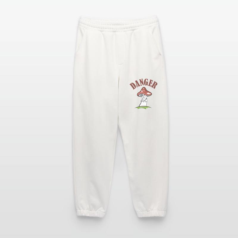Toadstool danger symbol comic funny Heavyweight Jogging Pants - made by SPREAD 