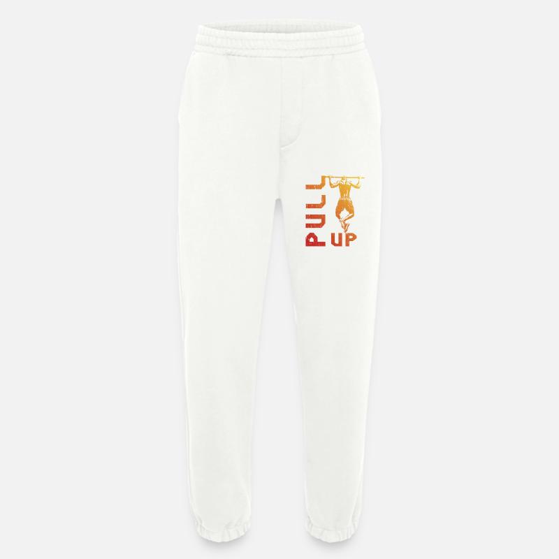 Gradient pull-up silhouette - Heavyweight Jogging Pants - made by SPREAD  - OFF WHITE