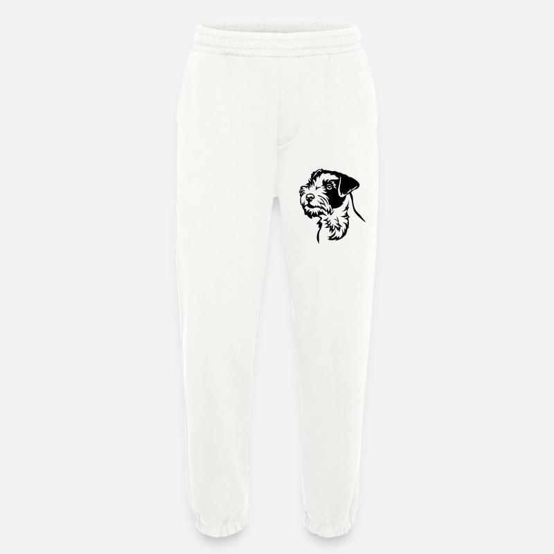 Parson Russell Terrier Kopf - Heavyweight Jogginghose - made by SPREAD - OFF WHITE